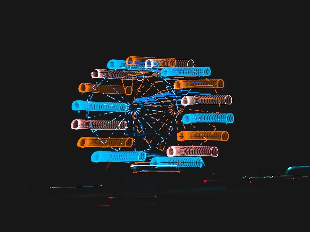 Blockchain technology concept with interconnected nodes and cryptographic network visualization